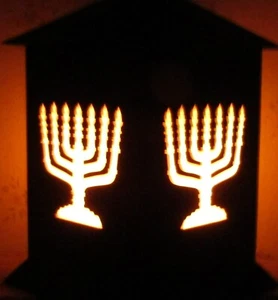 Holy Menorah Indoor/Outdoor Solar Lamp - Solid Metal to Last a Lifetime! - Picture 1 of 4