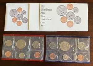 1992 P & D US Mint Uncirculated Coin Set - 10 Total Coins - Picture 1 of 1