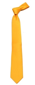 Boy's - Gold Solid Satin Necktie for School Weddings Formals - NWT - Picture 1 of 2