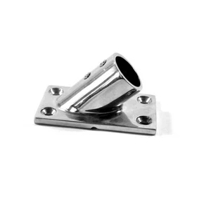 ISURE Boat Hand Rail Fitting 45 Degree 7/8" Rectangular Base Stainless Steel - Picture 1 of 4