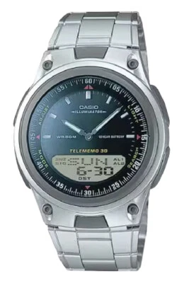 OROLOGIO CASIO AW-80D-1A ANALOGICO DIGITALE BATTERIA LUNGA DURATA AW80D METALLO - Immagine 1 di 2