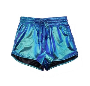 Girls Metallic Shorts Sparkly Hot Pants Kids Shiny Dance Costume Outfits Glit... - Picture 1 of 6