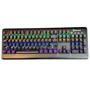 Mechanical Gaming Keyboard Tactile Colour Changing Blackweb USB Woven Cable - Picture 1 of 9