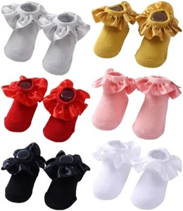 Baby Girls' Socks Toddler Ankle Socks Breathable Casual Sock 0-12 Months Fril... - Picture 1 of 8
