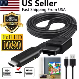 1080P HD N64 To HDMI Converter HD Link Cable For N64/GameCube/SNES Plug & Play - Picture 1 of 12