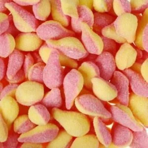 Birnen Tropfen hartgekochte Süßigkeiten rosa gelb unverpackt traditionelle Gastgeschenke HALAL - Bild 1 von 6