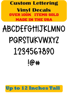 Custom Personalized Decal Vinyl Lettering Text Car Truck Handwritten Font vK - Picture 1 of 6