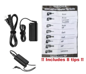 Insignia Universal Laptop Ultrabook Power Adapter Charger - 8 tips up to 65 W - Picture 1 of 3