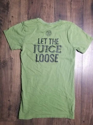 Camiseta Retro Para Mujer M Golds Gimnasio Calce Ajustado Entrenamiento Elixr Juice Doble Cara  Foto 1 de 4