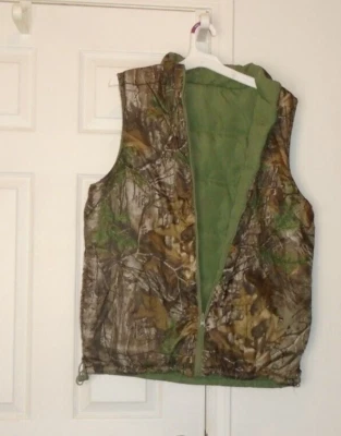 Real Tree Camo Vest Hunting, Fishing Reversible - Size: XL - Image 1 of 3
