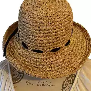Charter Club Floppy Bucket Hat with ribbon trim OS - Picture 1 of 6