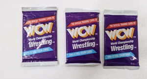 Vintage 3 confezioni sigillate di 12 carte collezionabili 1991 Impel WCW Wrestling WWF - Foto 1 di 2