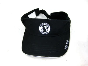 World Woods Golf Course Visor Top 100 black - Picture 1 of 6