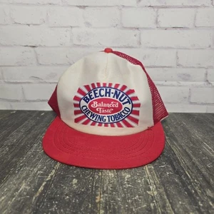 READ Made in USA 80s Beech-nut Chewing Tobacco Mesh Snapback Trucker Hat - Picture 1 of 8