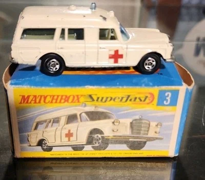 Vintage Matchbox Superfast Mercedes Benz "BINZ" Ambulance With Box - Image 1 of 4