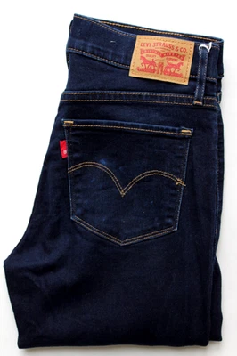 Levi's 311 shaping skinny women's jeans W26 L32 dark blue stretch denim LEVJ056 - Image 1 of 4