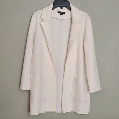 J. Crew Sophie 开襟毛衣西装外套 XXS 美利奴羊毛象牙白 2XS — 第 1/4 张图片