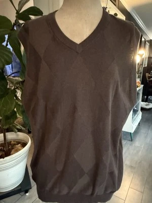 Chaleco OSCAR DE LA RENTA Argyle Estampado Para Hombre Talla Grande Preppy Academia  Foto 1 de 4