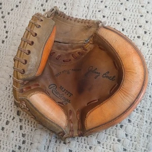 Rawlings MJ77T Johnny Bench Catchers Mitt Handschuh Tiefbrunnen Tasche orange Seiten - Bild 1 von 8