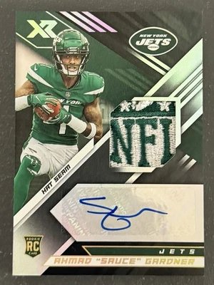 2022 Panini XR 1/1 RPA Ahmad Sauce Gardner Rookie NFL Shield Colts Jets 1/1 Auto - Image 1 of 2