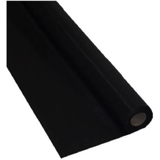 Creative Converting 013002 40 in. x 100 ft. Plastic Table Roll- Black - Image 1 of 1