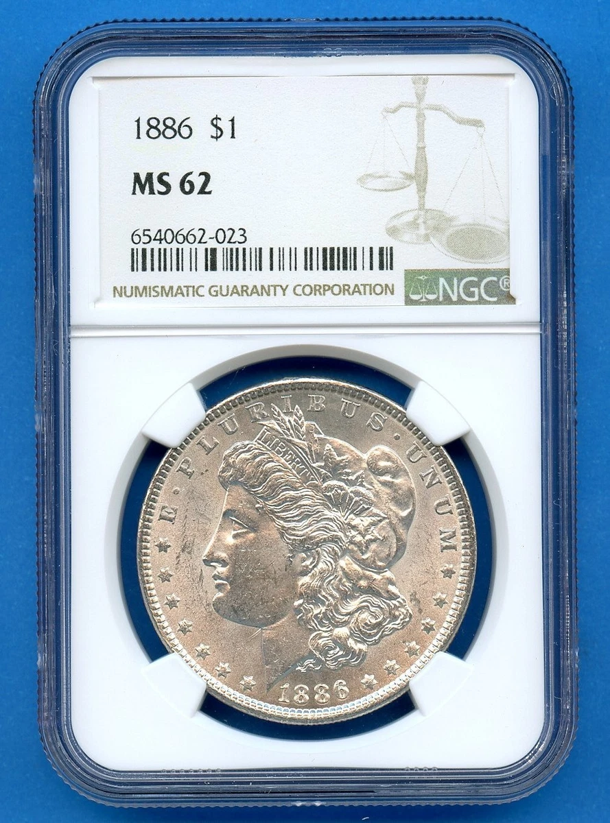 MS 62 Graded 1886 Year Morgan US Dollars (1878-1921) for sale | eBay