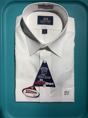 New STAFFORD/ SUPER-SHIRT /WHITE MENS DRESS SHIRT /WRINKLE FREE / STAIN FREE - Image 1 of 2