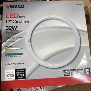 Satco S16504 LED Circline; 16W; T9; 4000K; G10Q Base; 120-277V; Ballast Bypass - Picture 1 of 2