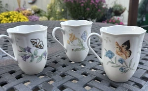 3er Set Lenox Butterfly Meadow 4,25" große Kaffeetassen - Bild 1 von 9