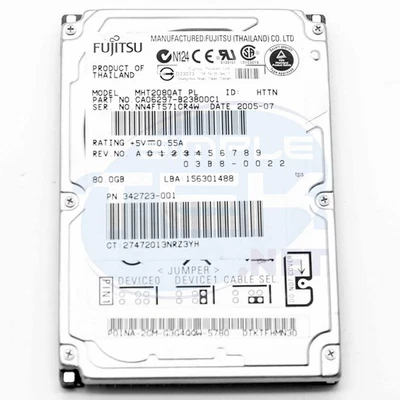 Hard Disk HDD Hard Drive Ide Pata 2,5 " 80GB Laptop Notebook FUJITSU - Image 1 of 2