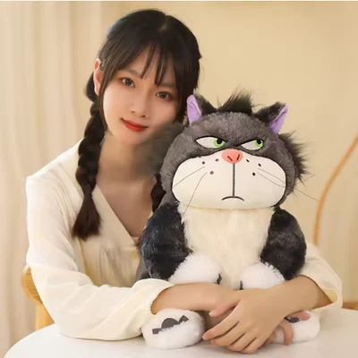 有趣的路西法猫毛绒玩具-坏猫枕头娃娃,女孩生日礼物 — 第 1/2 张图片