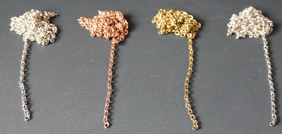 Meterware Ketten 4x je ca. 120cm lang silber gold bronze Modeschmuck sehr schön - Bild 1 von 1