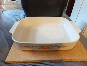 Corning Ware Abundance A-21-B-N Open Roaster Pan USA Fruit - Picture 1 of 5