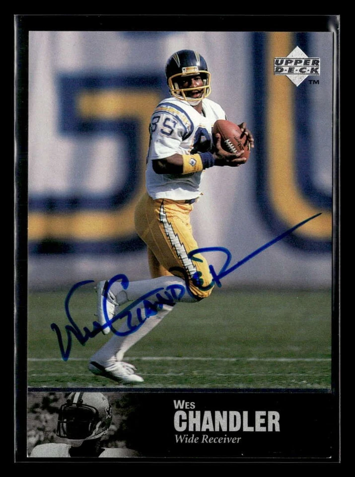 1997 Upper Deck Legends Wes Chandler Autograph Auto San Diego Chargers ZZ4224 - Image 1 of 2