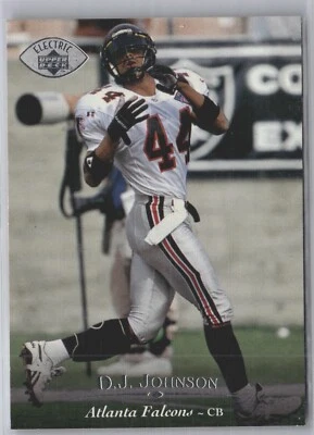 1995 Upper Deck Electric Silver Atlanta Falcons Football Card #182 D.J. Johnson - Image 1 of 2
