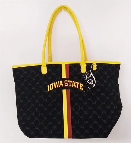 NCAA Iowa State University Cyclones Cardinal Canvas Tote Handbag Purse Bag Cover