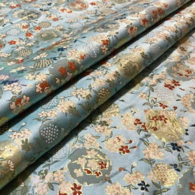 1M Brocado Floral Japonés Tela Satén Sedoso Damasco Kimono Bordado Hágalo Usted Mismo Foto 1 de 4