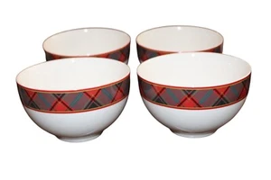 Spode Tartan Christmas Tree Reisschale 4er Set Schalen - Bild 1 von 3