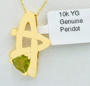 GENUINE 1.02 Cts PERIDOT PENDANT 10K GOLD - Free Appraisal Service- NEW WITH TAG - Picture 1 of 4