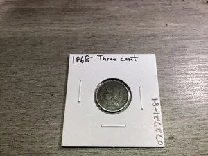 1868 Three-Cent Nickel U.S. Coin 072721-81 - Picture 1 of 4
