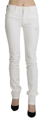 Pantalón de mezclilla JUST CAVALLI blanco algodón calce ajustado cintura media ajustado s. W27 $400 Foto 1 de 4