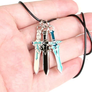 Sword Art Online Kirito Alice Anime Collection Necklace Key Chain Buckle Rings - Picture 1 of 3