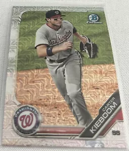 2019 Bowman Chrome Baseball Carter Kieboom Washington Nationals Mojo Refractor - Picture 1 of 2