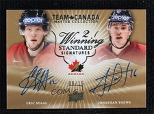 2015 Upper Deck Team Canada Master Collection /15 Eric Staal Jonathan Toews Auto