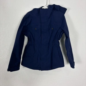 The North Face Girl's Blue Hooded Zip Up Rain Jacket Kid's XS (6) - Picture 1 of 10
