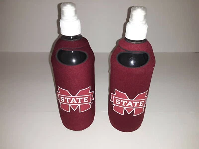 Botella de agua de plástico Mississippi State de 20 oz con cubierta de neopreno (juego de dos) Foto 1 de 3