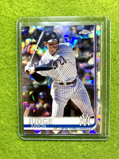 Aaron Judge CHROME SAPPHIRE REFRACTOR CRACKED ICE PRIZM CARD 2019  MAKE AN OFFER