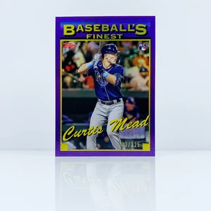 CURTIS MEAD - 2024 Topps Finest - Purple Baseball's Finest - Rays - 003/125 - Bild 1 von 2
