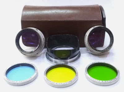 Rolleiflex Bay III Close up filter x2 set case 3x color filter & Lens Hood shade - Image 1 of 4