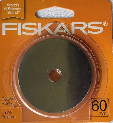 New Fiskars 60mm Straight Rotary Replacement Blade For Cutting Fabrics Quilting  - Image 1 of 2